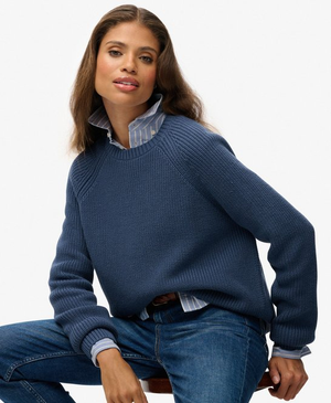 Relaxed Ribbed Gebreide Trui