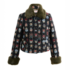 Kent Beetlejuice Fur Trim Cropped Jacket (XL)