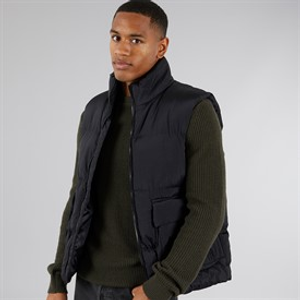Brave Soul Mens Kirby Padded Gilet Black
