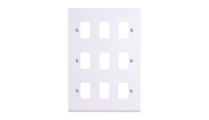 Deta G3307 Slimline White 9 Module Frontplate 206mm x 146mm
