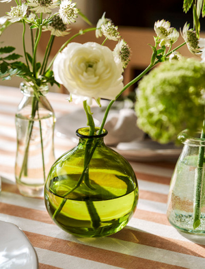 Clearwell Bud Vase - Recycled Glass, Fern