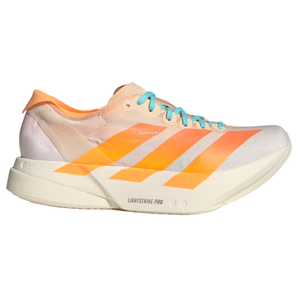 Adidas Womens Adizero Adios Pro 4 - Crystal Sand/Flash Orange/Flash Aqua - Neutral - AW25