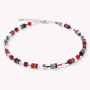 Iconic GEOCUBE Necklace Red Hematite