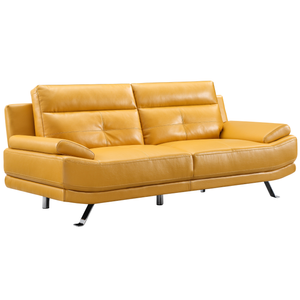 Outlet islington Mustard Leather 3 Seater Sofa
