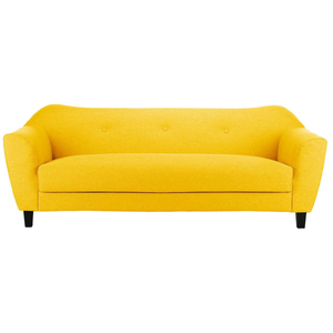 Outlet Alex Yellow Fabric 3 Seater Sofa