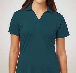 AllPro Women's Interlock UPF 50 Performance Polo - Embroidered - Atlantic Blue