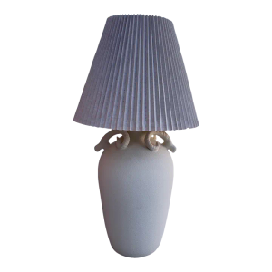 1970s Vintage Ram Head Textured Plaster Table Lamp
