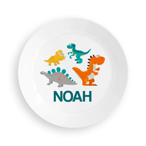 Cute Dinosaurs Kids Plate