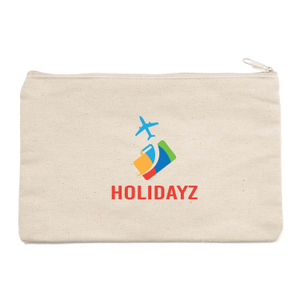 Full Color 12 oz. Cotton Canvas Zippered Pouch