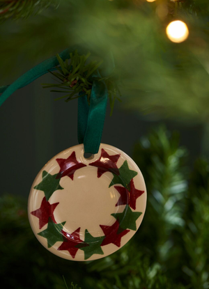 Christmas Stars Tiny Plate Decoration Boxed