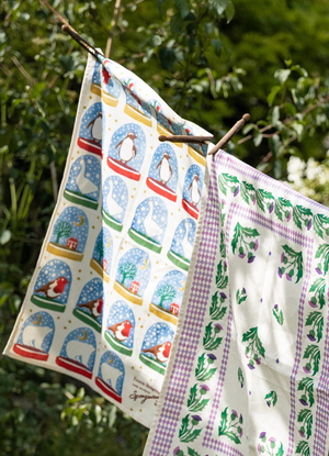 Snow Globe Tea Towel