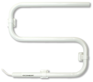 Consort TRF30 Toweldry White Wall Mounting Low Surface Temperature Tubular Steel Electric Towel Rail IP24 30W H:425mm x W:465mm x D:86mm