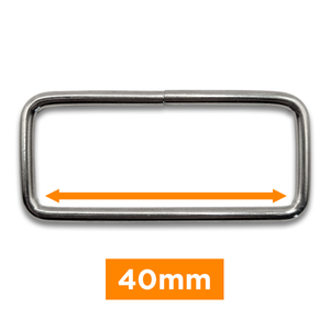 Boucle rectangulaire - Argent 40 mm