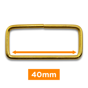 Boucle rectangulaire - Or 40 mm