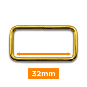 Boucle rectangulaire - Or 32 mm