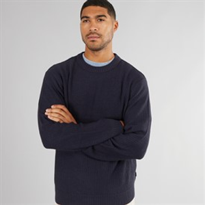 JACK & JONES Mens Rice Knit Jumper Navy Blazer
