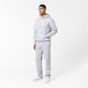 Closure London Mens Open Hem Tonal Signature Tracksuit Light Marl