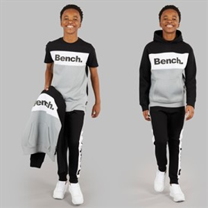 Bench Boys Cambam Three Piece Tracksuit And T-Shirt Set Black