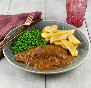Beef in Peppercorn Sauce