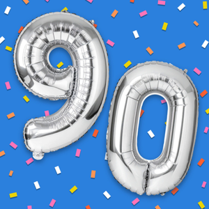 Moonpig 90 Balloon Confetti Typography Card