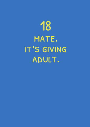It’s Giving Adult Birthday Card
