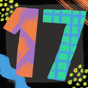 Moonpig Bold & Bright Illustrated 17th Birthday Card