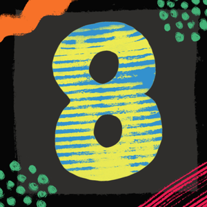 Moonpig Bold & Bright Illustrated 8th Birthday Card