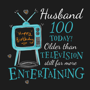 Older Than Television Photo Upload Husband 100th Birthday Card