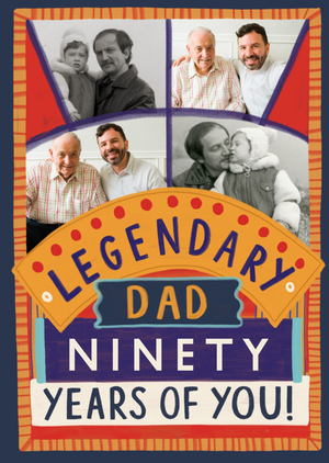 Legendary Dad Ninety Years Of You Photo Upload BirthdayCard