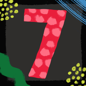 Moonpig Bold & Bright Illustrated 7th Birthday Card