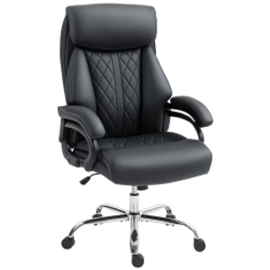 HOMCOM Executive Office Chair with Spring Padding - Black