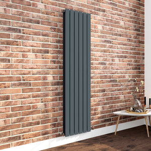 Milan Vertical Radiator - Anthracite Double Panel - 1800 x 410mm