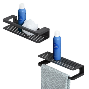 Tiger Caddy Shower Basket/Towel Rail - Black