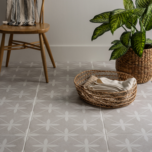 Corvus Grey Patterned Wall &amp; Floor Tiles - 450 x 450mm