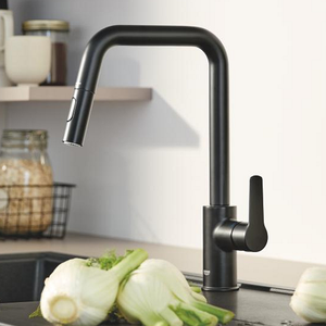 Grohe Start Matt Black Pull Out Kitchen Sink Mixer Tap