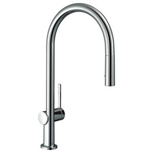 hansgrohe Talis M54 Single Lever Kitchen Mixer 210 with Pull Out Spray - Chrome