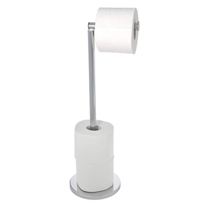 Wenko 2-in-1 Stainless Steel Freestanding Toilet Paper Holder