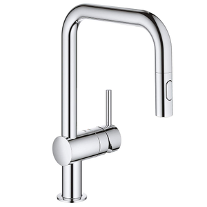 Grohe Minta Single-Lever Kitchen Sink Mixer Tap with Pull Out Spray