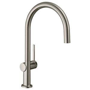 hansgrohe Talis M54 220 C-Spout Single Lever Kitchen Mixer - Stainless Steel