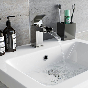 Orchard Derwent Square Waterfall Basin Mixer Tap - Chrome
