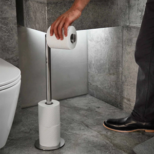 Joseph Joseph EasyStore Luxe 2-in-1 Toilet Roll Stand - Stainless Steel