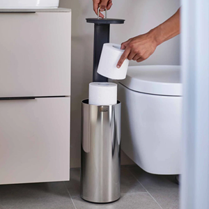 Joseph Joseph Easystore Luxe Concealed Toilet Roll Holder - Stainless Steel