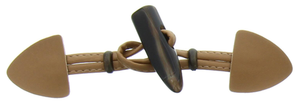 Brandebourg buchette imitation corne - Beige