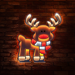 90cm Outdoor Infinity Mirror Christmas Silhouette or Freestanding Reindeer