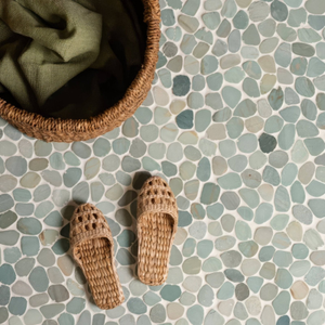Green Balihai Pebble Mosaics Wall & Floor Tile 29x29cm
