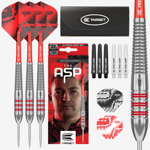 Target Darts Nathan Aspinall Brass 22g Steel Tip Darts Set
