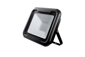 Robus RRE5030-04 Remy Black Polycarbonate LED Floodlight With Glass Lens, Junction Box & Warm White LEDs IP65 50W 4020Lm 240V Height: 220mm - Width: 225mm - Depth: 85mm