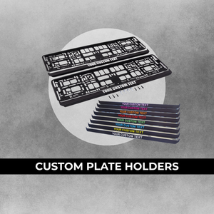 Customisable Number Plate Holders - Set of 2