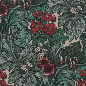 HOUSE Llewelyn-Bowen Hedgerovia Printed Velvet Fabric Rosetint