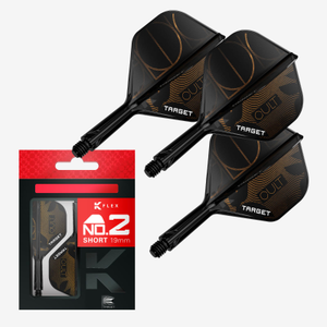Target Darts K-Flex Cult Short No.2 Shape Flight and Shaft